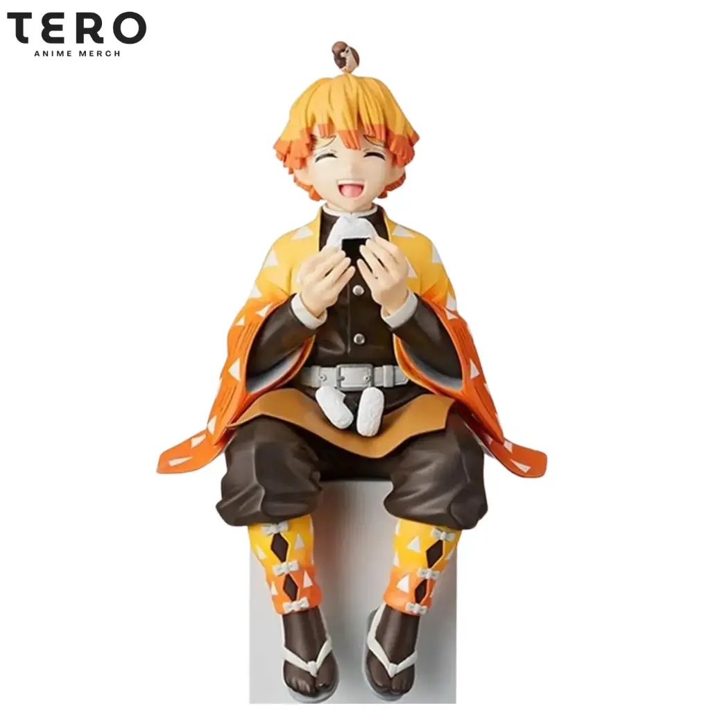 Demon Slayer Zenitsu Agatsuma Sitting Action Figure  15cm