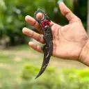 Premium Karambit Knife Full-Metal with Button Function – 18cm