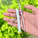 Premium Full-Metal Katana Keychain with Button – 15cm