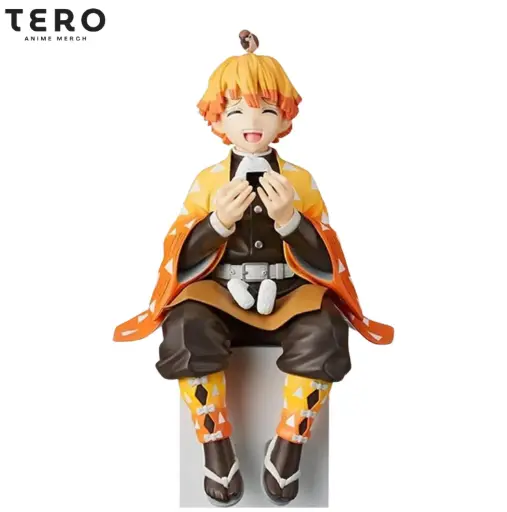 Demon Slayer Zenitsu Agatsuma Sitting Action Figure  15cm