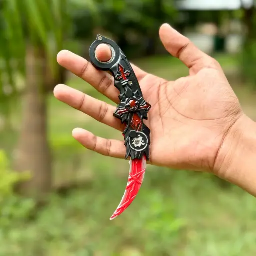Premium Karambit Knife Full-Metal with Button Function – 18cm